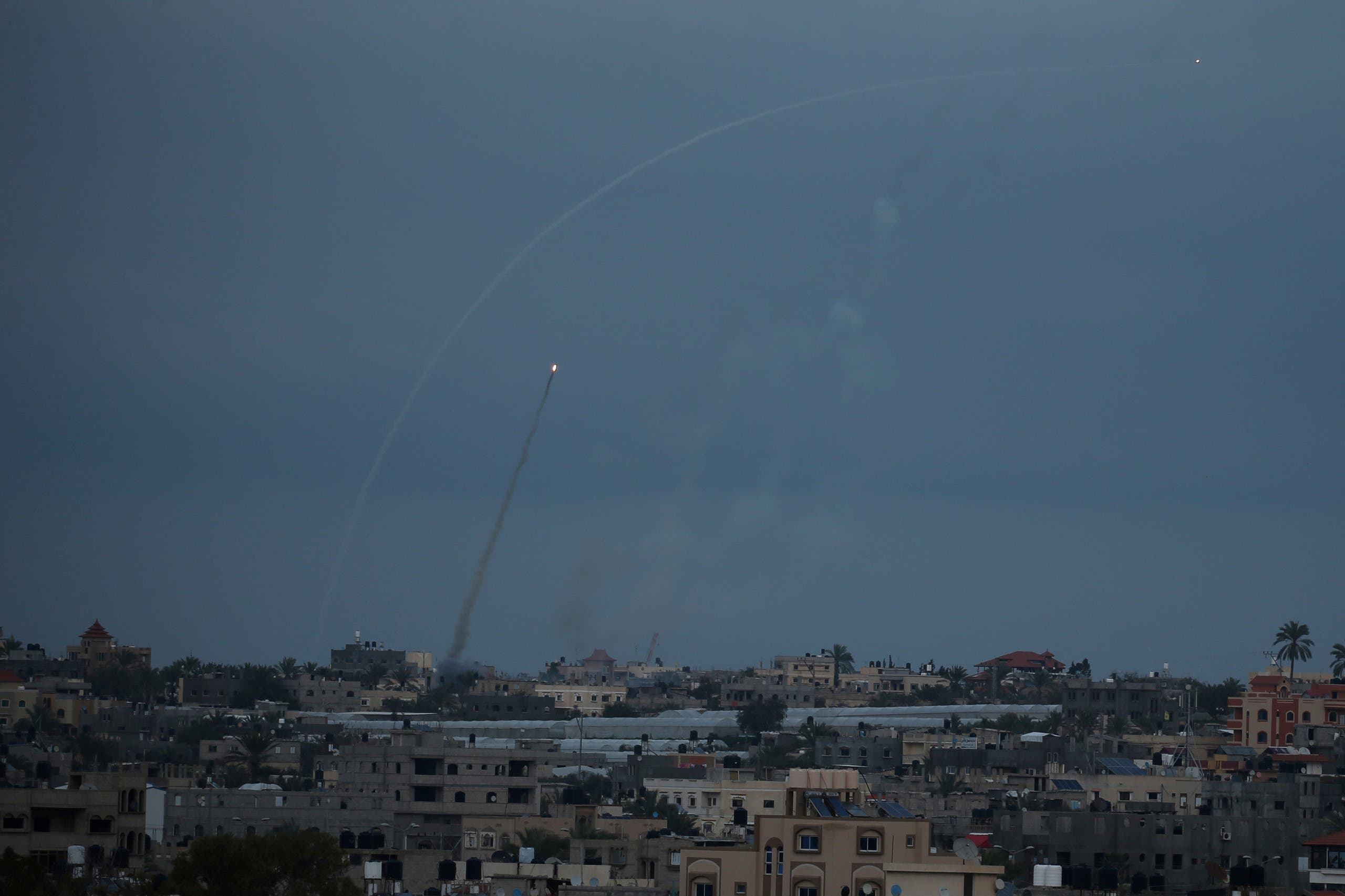 إطلاق صواريخ من غزة في فبراير 2020 (أرشيفية)
