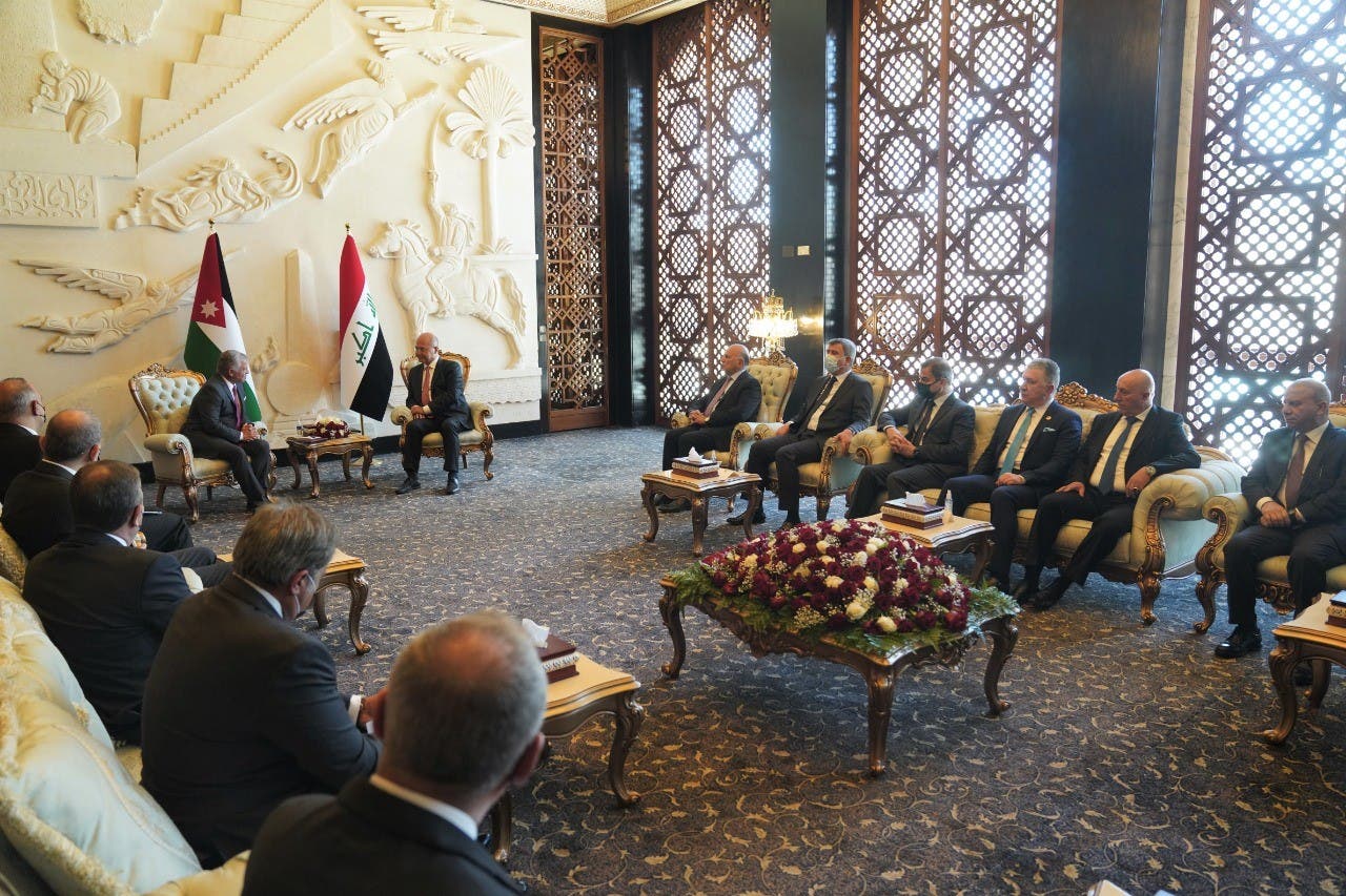 الرئيس العراقي وملك الأردن